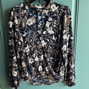 Floral Navy Blouse